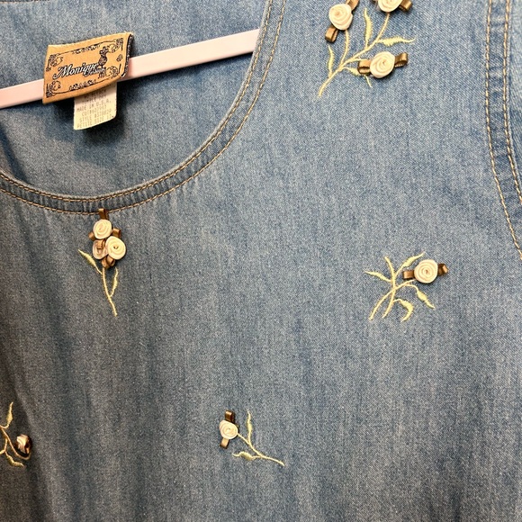 Vintage Tie Back Denim Maxi Dress - Picture 5 of 8